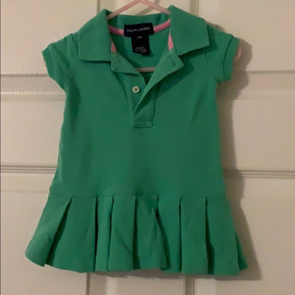 Infant girls Polo green dress